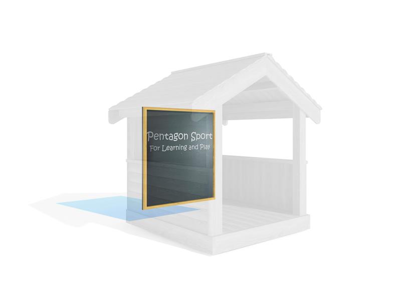 Technical render of a Small Playhouse Chalkboard